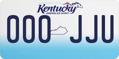 KY license plate 000JJU