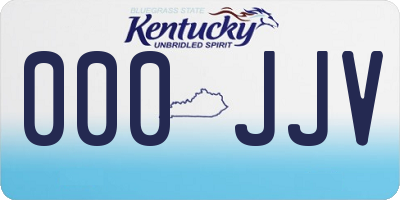 KY license plate 000JJV