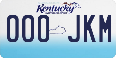 KY license plate 000JKM