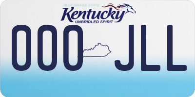 KY license plate 000JLL
