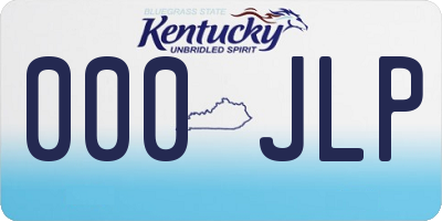 KY license plate 000JLP