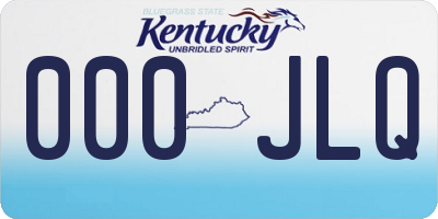 KY license plate 000JLQ