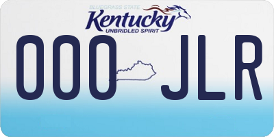 KY license plate 000JLR