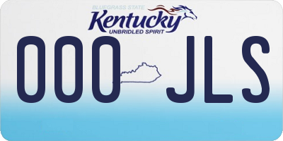 KY license plate 000JLS