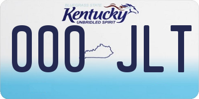 KY license plate 000JLT
