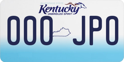 KY license plate 000JPO