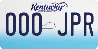 KY license plate 000JPR