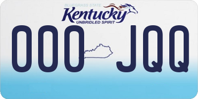 KY license plate 000JQQ