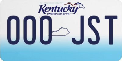 KY license plate 000JST