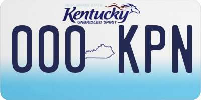 KY license plate 000KPN