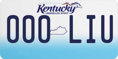 KY license plate 000LIU