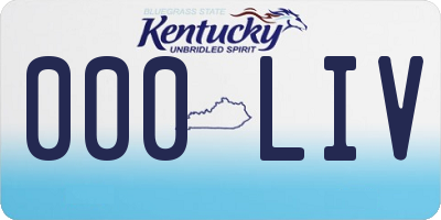 KY license plate 000LIV