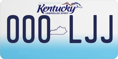 KY license plate 000LJJ