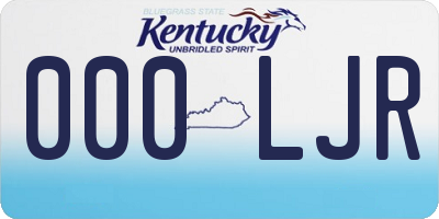 KY license plate 000LJR
