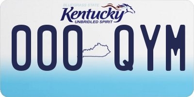 KY license plate 000QYM