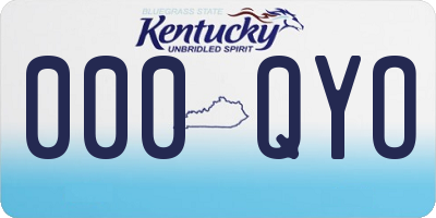 KY license plate 000QYO