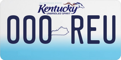 KY license plate 000REU