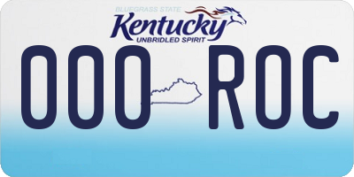 KY license plate 000ROC