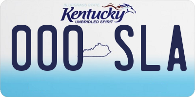 KY license plate 000SLA