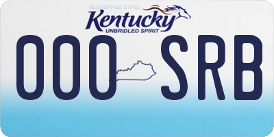 KY license plate 000SRB