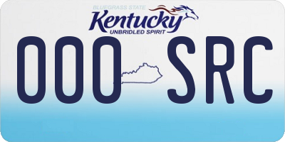 KY license plate 000SRC