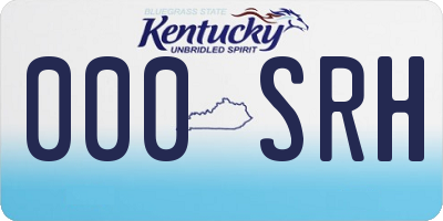 KY license plate 000SRH