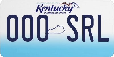 KY license plate 000SRL
