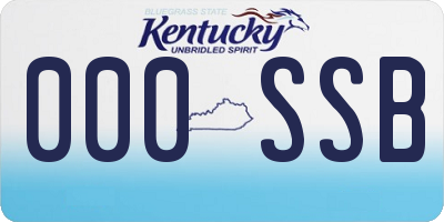 KY license plate 000SSB
