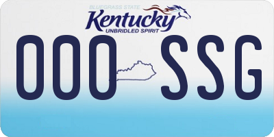 KY license plate 000SSG