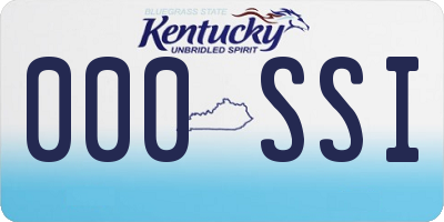 KY license plate 000SSI