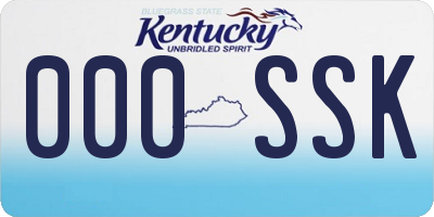 KY license plate 000SSK