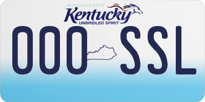 KY license plate 000SSL
