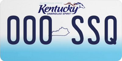 KY license plate 000SSQ