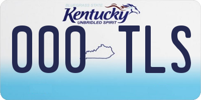 KY license plate 000TLS