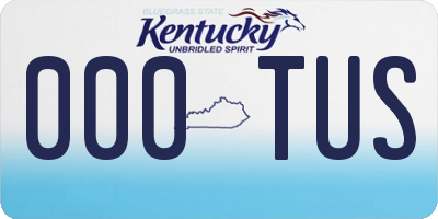 KY license plate 000TUS
