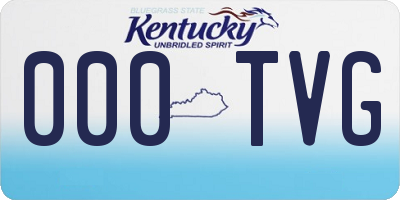 KY license plate 000TVG