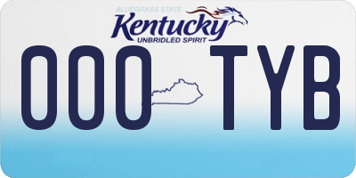 KY license plate 000TYB