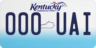 KY license plate 000UAI