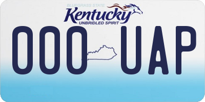 KY license plate 000UAP