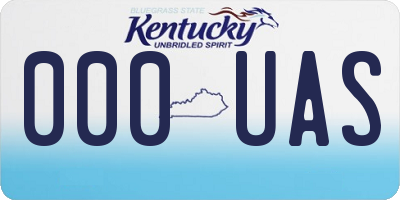 KY license plate 000UAS