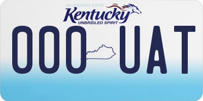 KY license plate 000UAT
