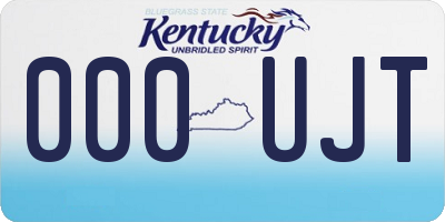 KY license plate 000UJT