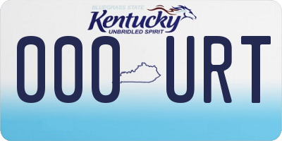 KY license plate 000URT