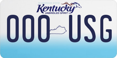 KY license plate 000USG
