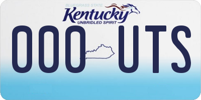 KY license plate 000UTS