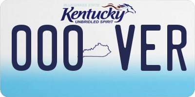 KY license plate 000VER