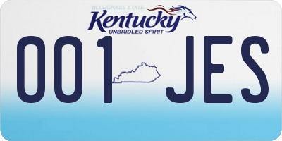 KY license plate 001JES