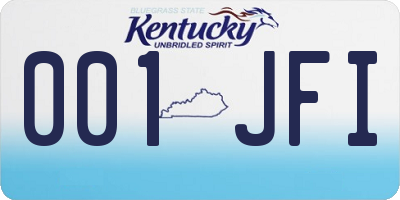 KY license plate 001JFI