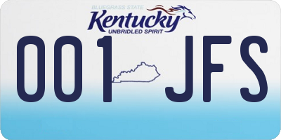 KY license plate 001JFS