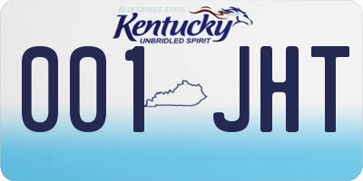 KY license plate 001JHT